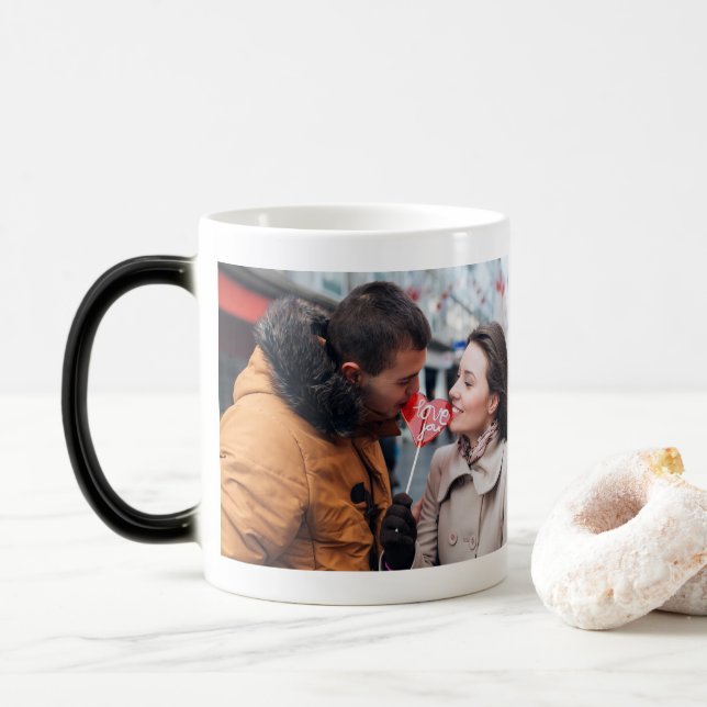 Mug Magic Votre photo | personnalisent le cadeau unique de | (Avec donut)