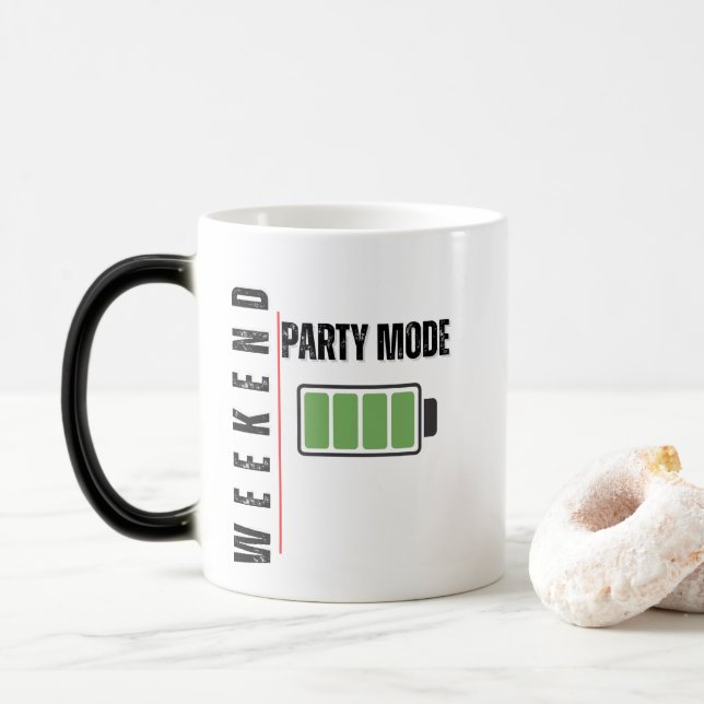 Mug Magic Weekend Party Mode – Full Battery Energy Design (Avec donut)