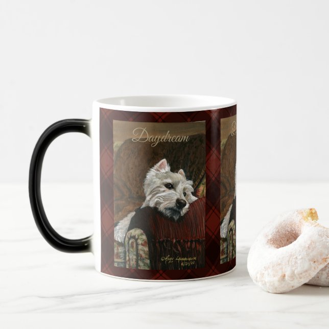 Mug Magic Westie sur canapé (Avec donut)