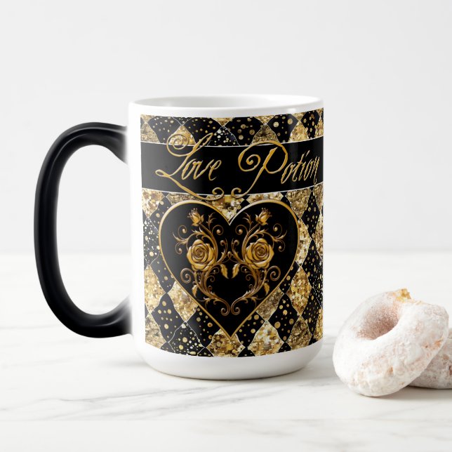 Mug Magic Whimsical et élégant Goth Love Potion (Avec donut)