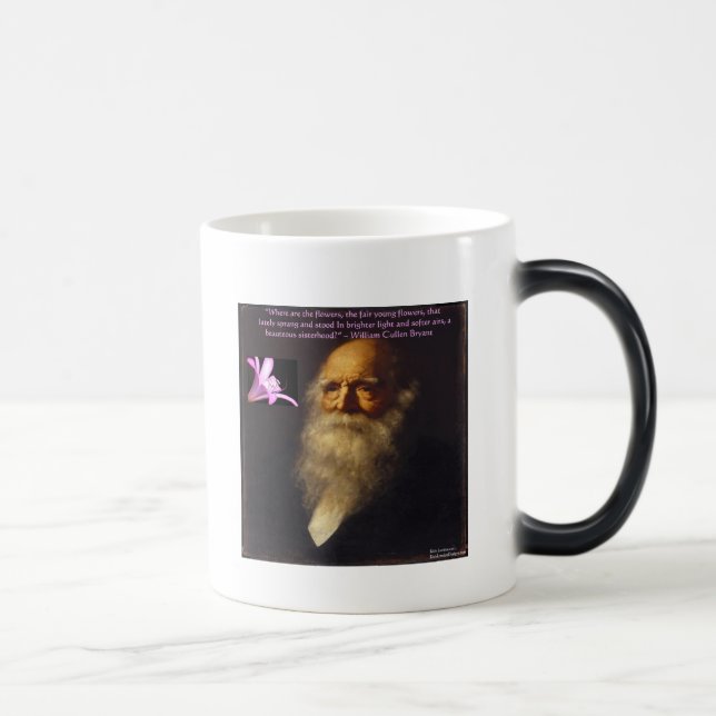 Mug Magic William Cullen Bryant Poème Flower (Droite)