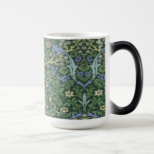 Mug Magic William Morris Green Floral Vintage Fleurs Blanche