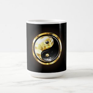 Mug Magic Yin Yang or sur noir
