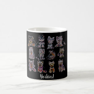 Mug Magic Yorkies ! de tous types Jeter l'aimant de l'oreill