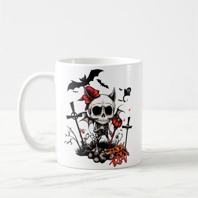 Mug Magie citrouille et Amusement d'os. (Gauche)