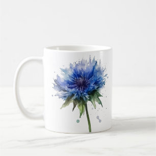 Mug Magie de Blue Meadow : Art aquarelle du bleuet