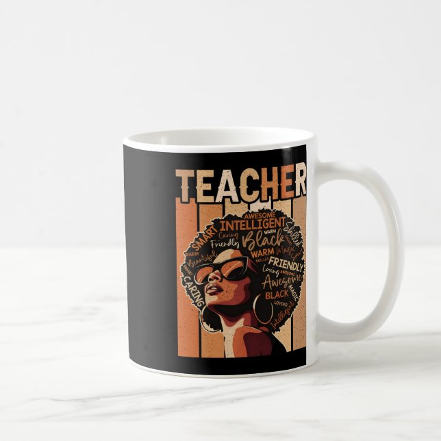 Mug Magie de l'enseignant noir Éducation à l'histoire  (Droite)