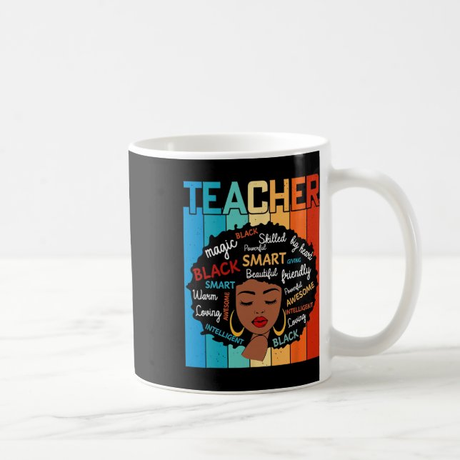Mug Magie de l'enseignant noir Éducation à l'histoire  (Droite)