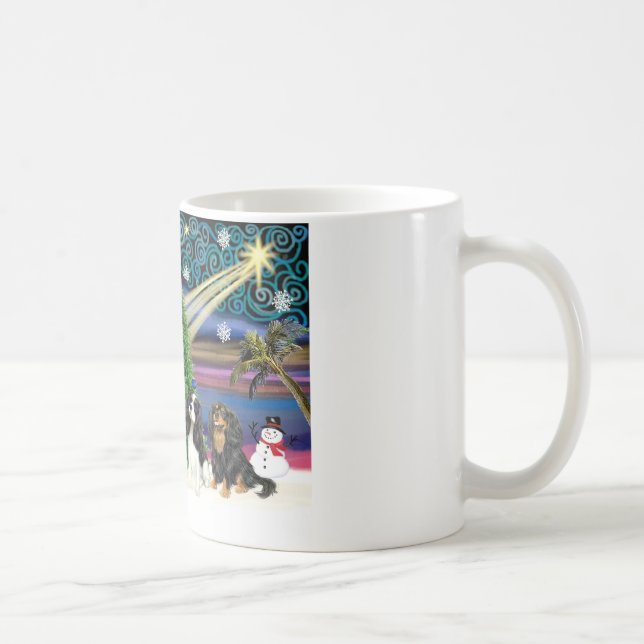 Mug Magie de Noël / Cavalier King Charles (quatre) (Droite)