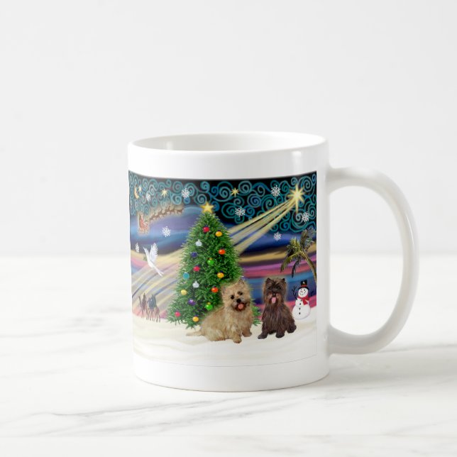 Mug Magie de Noël-Paire de cairns-roux+bringé (Droite)