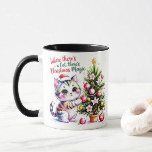 Mug Magie de Noël Vibrante - Cadeau pour Maman Chat Co