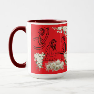 Mug Magie de vœu sans fin rouge vif