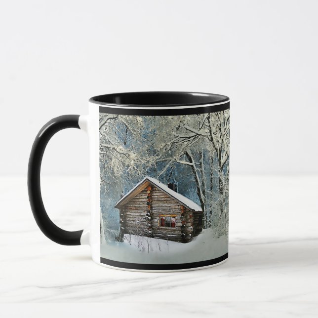 Mug Magie hivernale Rustique Cabine de billes (Gauche)