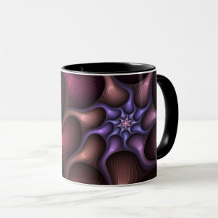 Mug Magique brillant Abstrait rayé coloré Fractal