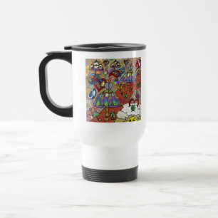 Mug magique psychédélique des années 60 rétro