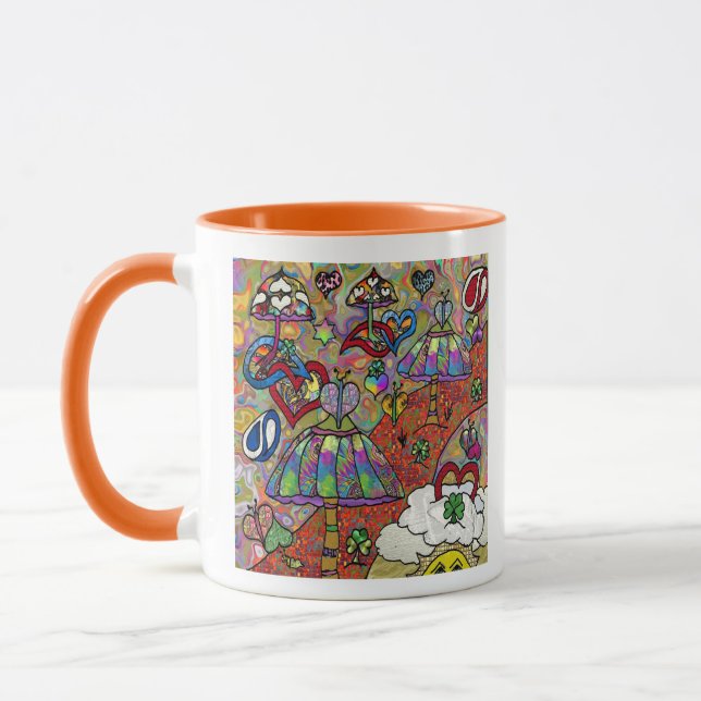 Mug magique psychédélique des années 60 rétro (Gauche)