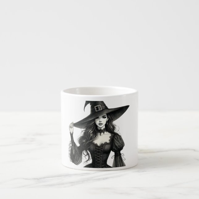 Mug magique sorcière foncée (Devant)