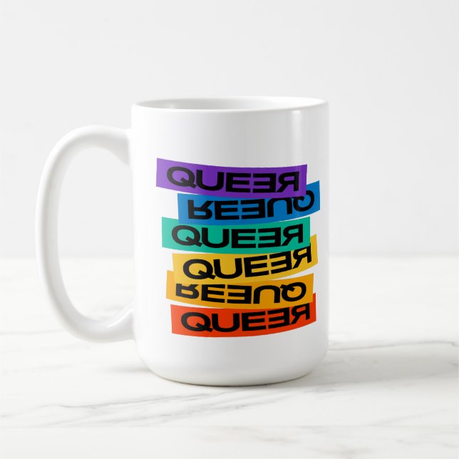 Mug Magnet de voiture. LGBT+Pride. Queer. (Gauche)