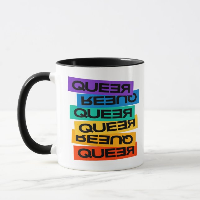 Mug Magnet de voiture. LGBT+Pride. Queer. (Gauche)