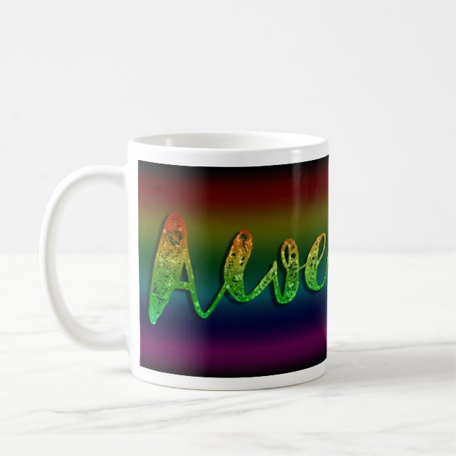 Mug Magnifique Arc-en-ciel Pailleté Déclaration Mignon (Gauche)