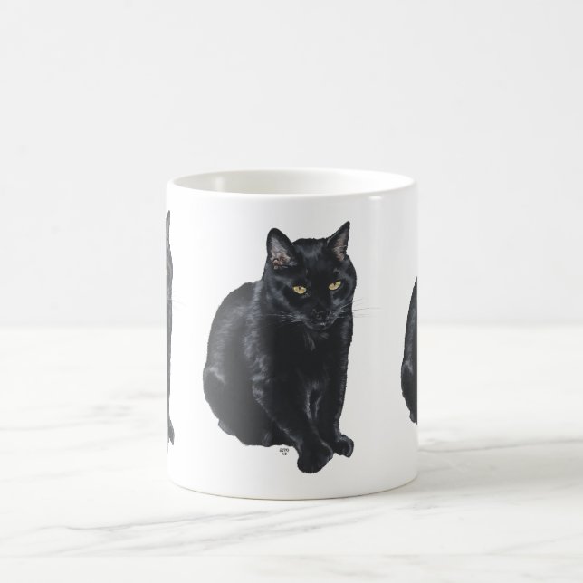 Mug Magnifique Chat Noir (Centre)
