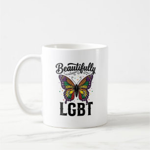 Mug Magnifique Chemise LGBT Papillon Vintage Fierté_1