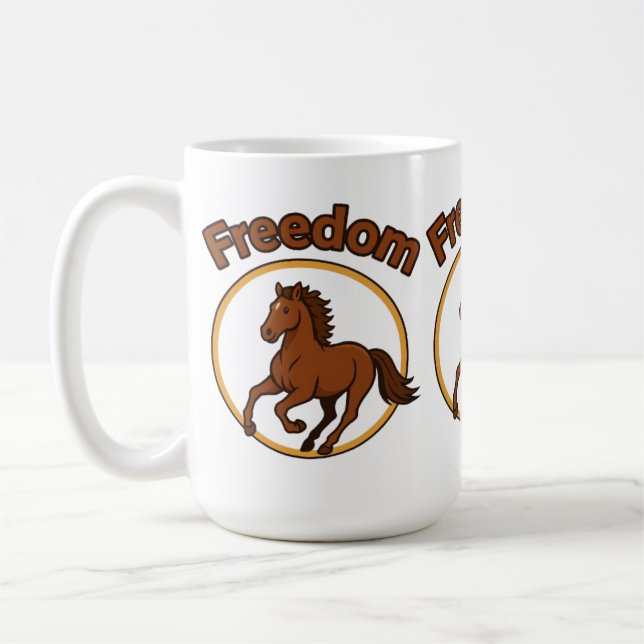 Mug **Magnifique cheval arabe dans le désert doré** (Gauche)