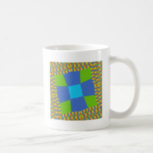 Mug Magnifique conception d'impression d'art vert bleu