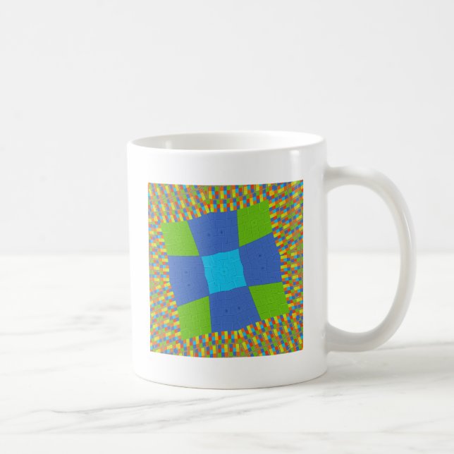 Mug Magnifique conception d'impression d'art vert bleu (Droite)