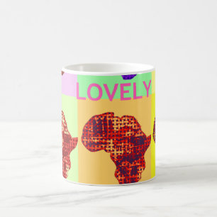 Mug Magnifique Couleur Afrique Carte Pop Motif Art Des