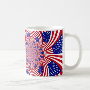 Mug Magnifique Drapeau des États-Unis Kaleidoscope