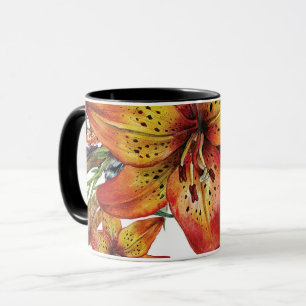Mug Magnifique fleur de lys automnale Bohème Chic pers