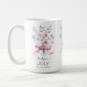 Mug Magnifique Fleur de Mois de Naissance /Juillet/