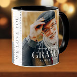 Mug Magnifique Grampa depuis 20XX Simple Photo Élégant<br><div class="desc">Ce design simple et moderne est composé d'une typographie serif et cursive et d'ajouter une photo personnalisée</div>