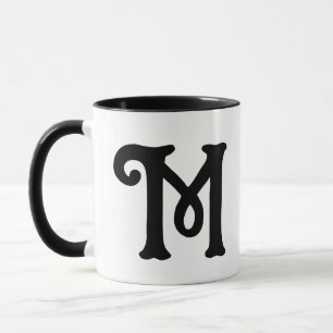 Mug Magnifique Lettre de Police Magnifique Monogramme