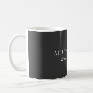 Mug Magnifique Noir classique minimaliste