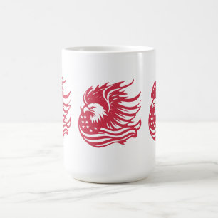 Mug Magnifique oeuvre numérique d'aigle patriotique