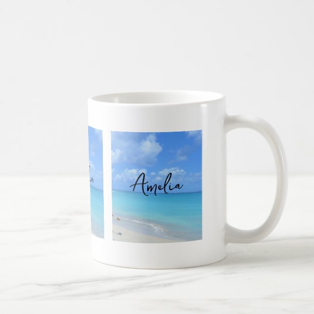 Mug Magnifique plage tropicale turquoise (Droite)