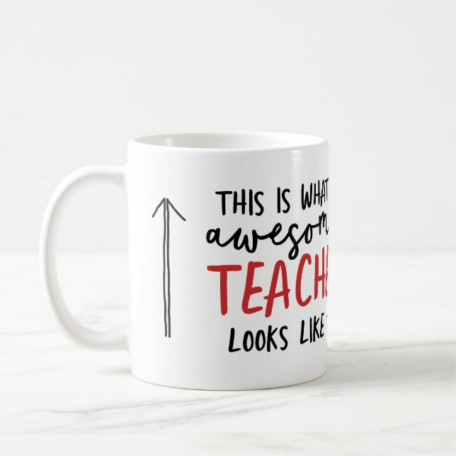 Mug Magnifique professeur de typographie moderne cadea (Gauche)