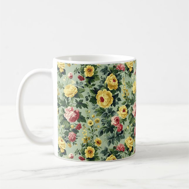 Mug Magnifique Romantique Printemps Fleurs Jaunes Fill (Gauche)