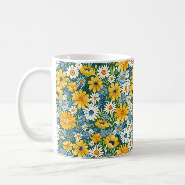 Mug Magnifique Romantique Printemps Fleurs Jaunes Fill (Gauche)