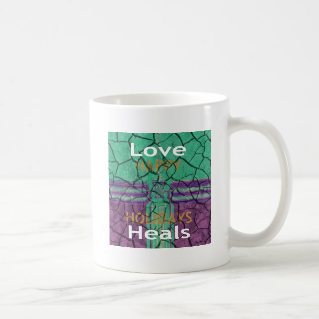 Mug Magnifique rustique fissuré boue amour guérit art  (Droite)