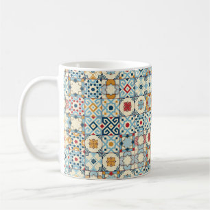 Mug Magnifique sans couture motif blanc coloré maroca
