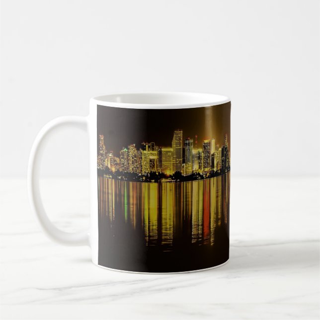Mug Magnifique Skyline de Miami Panoramique (Gauche)