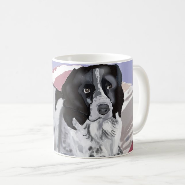 Mug Magnifique Springer Spaniel noir et blanc (Devant droit)