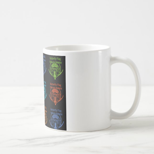 Mug Magnifique typographie du drapeau papillon kenyan (Droite)