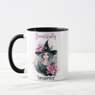 Mug Magnifiquement dangereux Sorcière Fleurs roses Hal