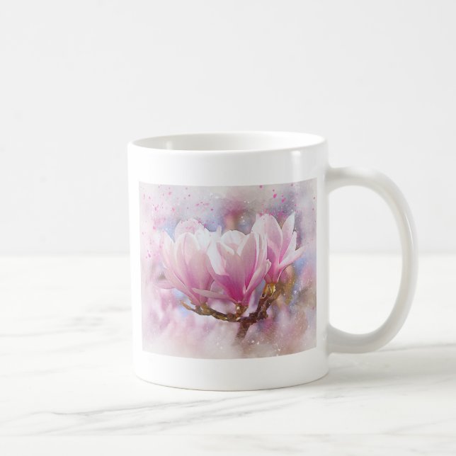 Mug Magnolia rose-pourpre en floraison - Fleur de prin (Droite)