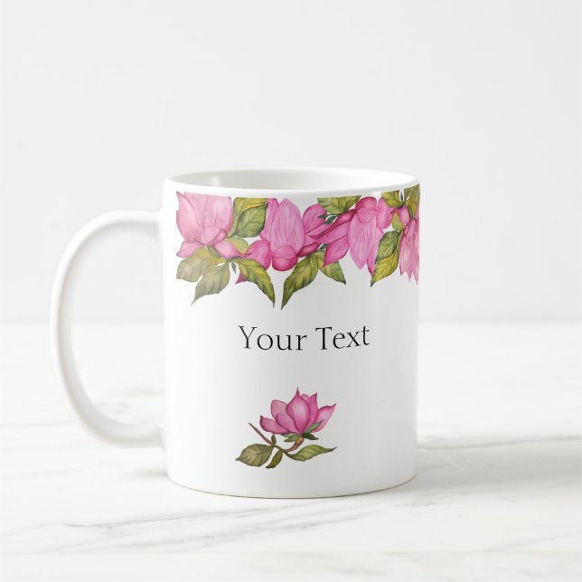 Mug Magnolias roses (Gauche)