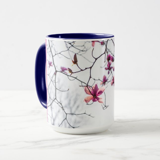 Mug Magnolias roses (Devant gauche)